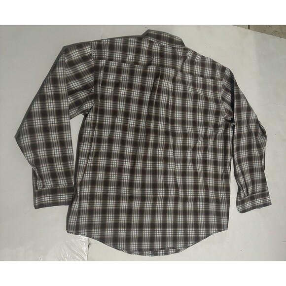 Rough Stock Panhandle Shirt Mens XL Brown Plaid Western Button Up Cowboy ROD3009 - Picture 8 of 8